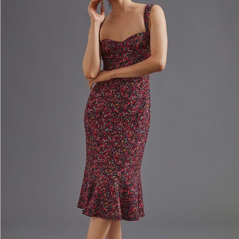 NWT Anthropologie Hutch Sweetheart MIDI Dress 2X